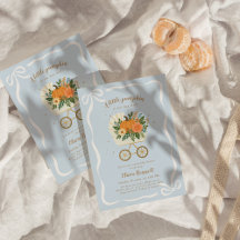 Boy Little Pumpkin Baby shower Nodig Blauw uit