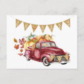 Boy Little Pumpkin Herfst Baby shower Boek Kaart (Achterkant)