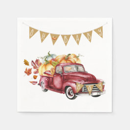 Boy Little Pumpkin Herfst Baby shower servetten