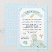 Boy Llama Baby shower Uitnodiging (Voorkant / Achterkant)