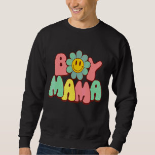 Boy Mama Colors Text Pastel Moederdag Sunflowe Trui