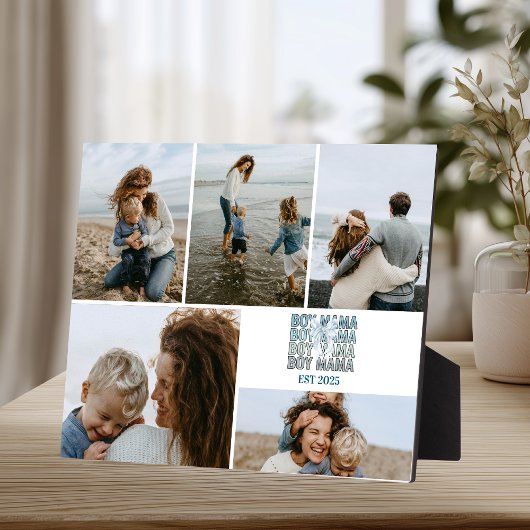 Boy Mama Custom Photo Collage Fotoplaat