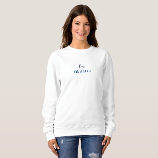 Boy Mama Mother Son Quote Sweater (Voorkant volledig)