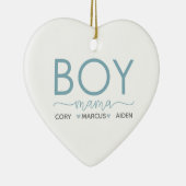 Boy Mama personaliseerde met Names Keramisch Ornament (Rechts)