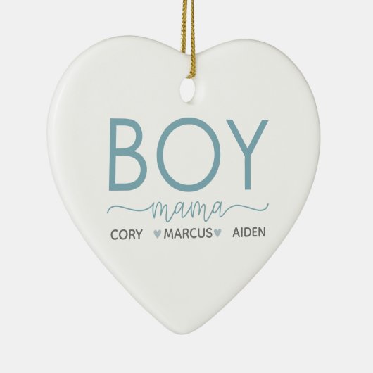 Boy Mama personaliseerde met Names Keramisch Ornament (Rechts)