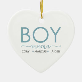 Boy Mama personaliseerde met Names Keramisch Ornament