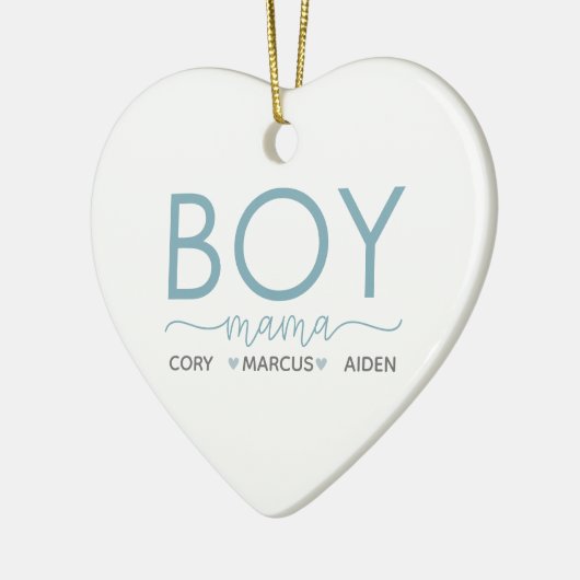 Boy Mama personaliseerde met Names Keramisch Ornament (Links)