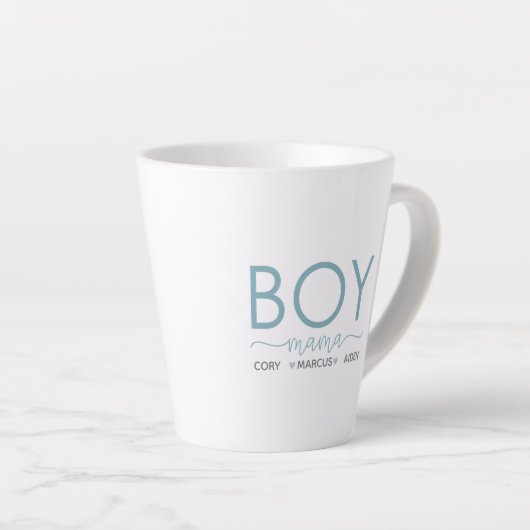 Boy Mama personaliseerde met Names Latte Mok (Rechterhoek)