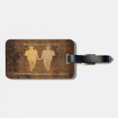 Boy Meets Boy Grooms Gay Wedding Gift Bagagelabel (Achterkant horizontaal)