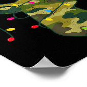 Boy Men Camo Deer Hunting Christmas Light Pajama P Poster (Hoek)