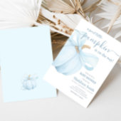 Boy Minimalist Little Pumpkin Baby Shower Kaart