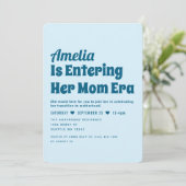 Boy Modern Mom Era Minimalistisch Baby shower Kaart (Staand voorkant)