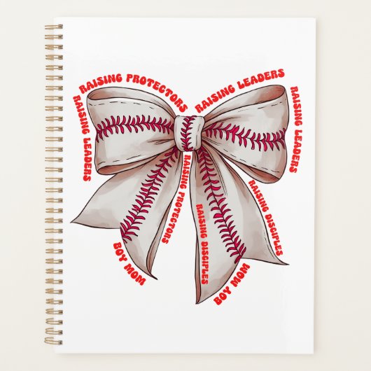Boy Mom Croquette Bow Affirmatie Bloemen Planner (Voorkant)