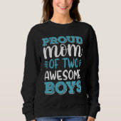 Boy Mom Shirt voor vrouwen, trotse moeder van 2 Ge (Voorkant)