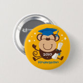 Boy Monkey Afstuderen Custom Ronde Button 5,7 Cm (Voorkant /achterkant)