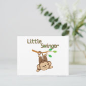 Boy Monkey Little Swinger Briefkaart (Staand voorkant)