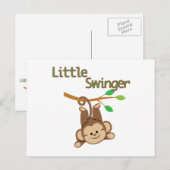 Boy Monkey Little Swinger Briefkaart (Voorkant / Achterkant)