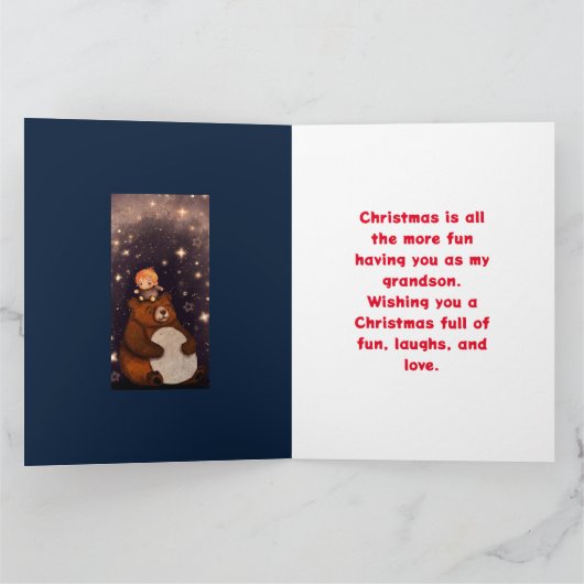 BOY n BEER KLEINZOON KERSTMIS KAART (Binnen)