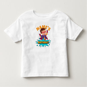 Boy Name is Xth Birthday aangepast Kinder Shirts