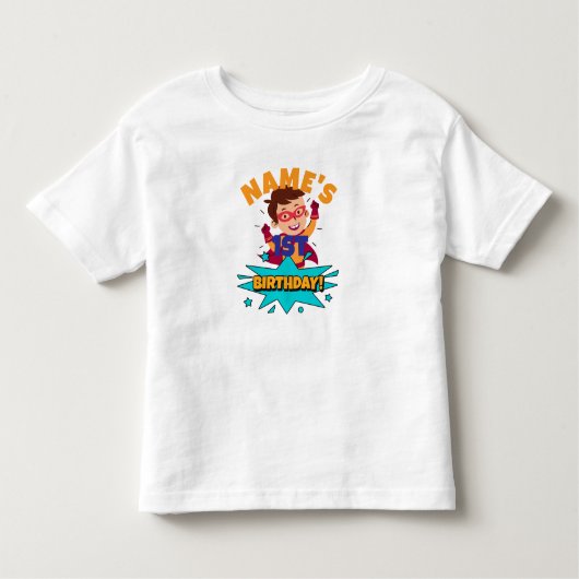 Boy Name is Xth Birthday aangepast Kinder Shirts (Voorkant)