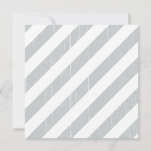 Boy Navy Blue Bow Stropdas Grey Stripes Baby showe Kaart (Achterkant)