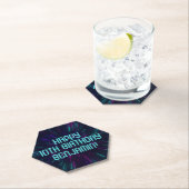 Boy Neon Blauwgroen Glow Party Kartonnen Onderzetters (Insitu)