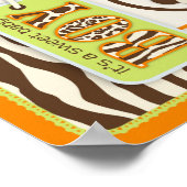 Boy Oerwoud Monkey Safari Baby shower Banner Poster (Hoek)