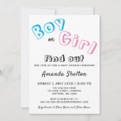 Boy of Girl Blauw Roze Geslacht Onthullen Baby sho Kaart (Voorkant)