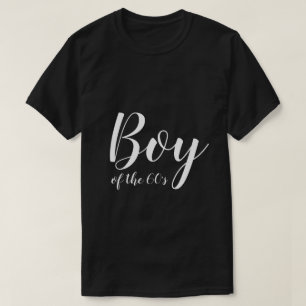 Boy of the Sixties Elegante Typografie Zwart Wit T-shirt