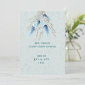 Boy Oh Boy Boho Twin Baby shower Kaart (Staand voorkant)