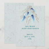 Boy Oh Boy Boho Twin Baby shower Kaart (Voorkant / Achterkant)