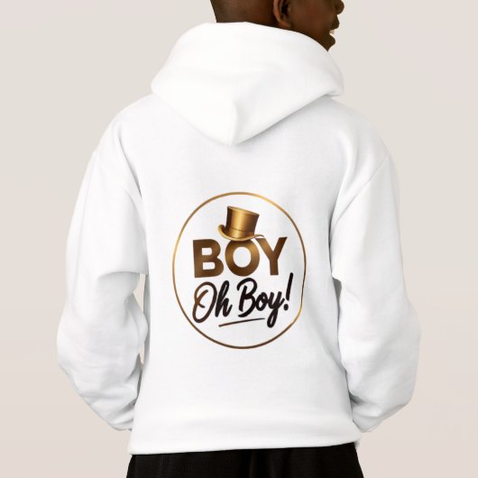 Boy oh Boy Bold en speels Logo T-shirt (Achterkant)