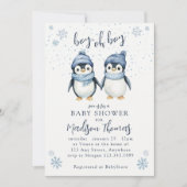 Boy Oh Boy Winter baby shower Kaart (Voorkant)