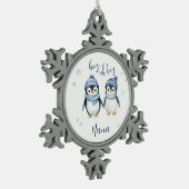 Boy Oh Boy Winter baby shower Tin Sneeuwvlok Ornament (Links)