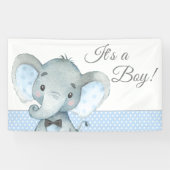 Boy Olifant Baby shower Banners (Horizontaal)