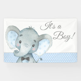 Boy Olifant Baby shower Banners