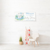 Boy Olifant Baby shower Banners (Insitu)