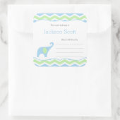 Boy Olifant Baby shower Bookplate sticker (Tas)