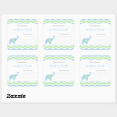 Boy Olifant Baby shower Bookplate sticker (Vel)