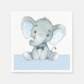 Boy Olifant Baby shower Papieren servetten (Voorkant)