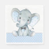 Boy Olifant Baby shower Papieren servetten (Voorkant)