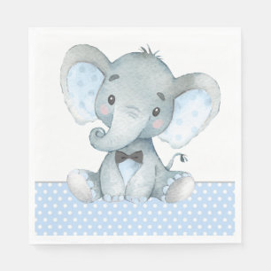 Boy Olifant Baby shower Papieren servetten