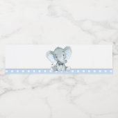 Boy Olifant Baby shower Waterfles Labels Etiket (Enkel label)