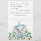 Boy Olifant Bow Stropdas Baby shower Dubbele Game  Flyer (Voorkant)