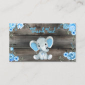 Boy Olifant Luier Raffle Baby shower Game Kaart Plaatskaartje (Achterkant)