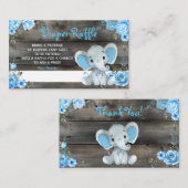 Boy Olifant Luier Raffle Baby shower Game Kaart Plaatskaartje (Voorkant / Achterkant)