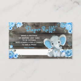 Boy Olifant Luier Raffle Baby shower Game Kaart Plaatskaartje