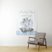 Boy Olifant Prince Baby shower Achtergrond Banner Wandkleed (In situ)