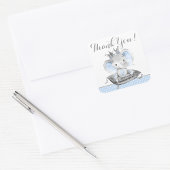 Boy Olifant Prince Baby shower Stickers