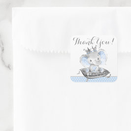 Boy Olifant Prince Baby shower Stickers